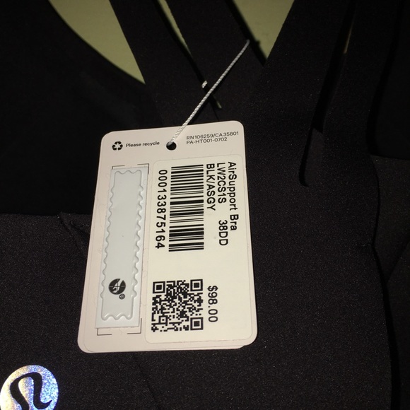 Lululemon Air Support Bra Black 38DD NWT - Picture 3 of 4